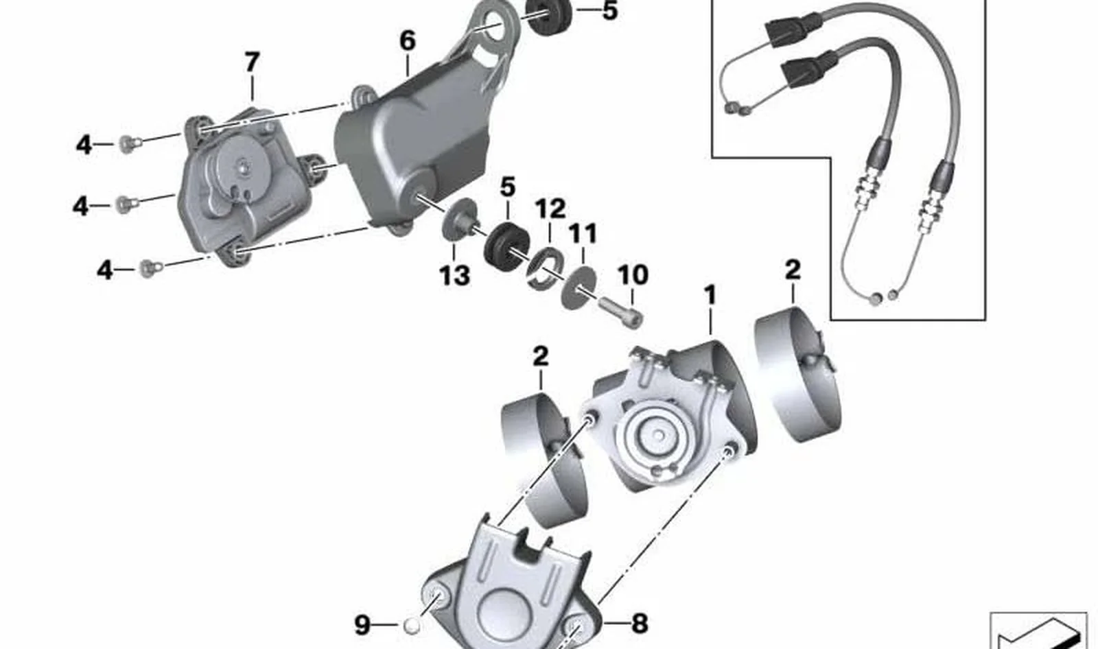 Abrazadera de escape OEM 18127716478 para motos BMW R nineT, R 1200 GS, R 1200 RT, R nineT Scrambler... y más. Original BMW Motorrad.