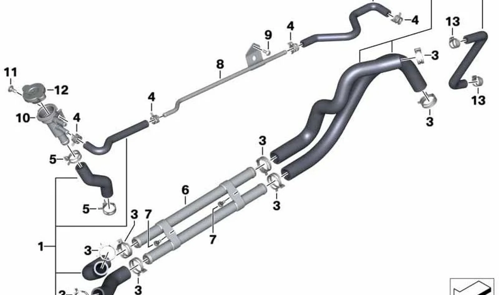 Abrazadera de resorte OEM 17128404032 para BMW Motorrad C 400 GT, C 400 X... y más. Original BMW Motorrad.