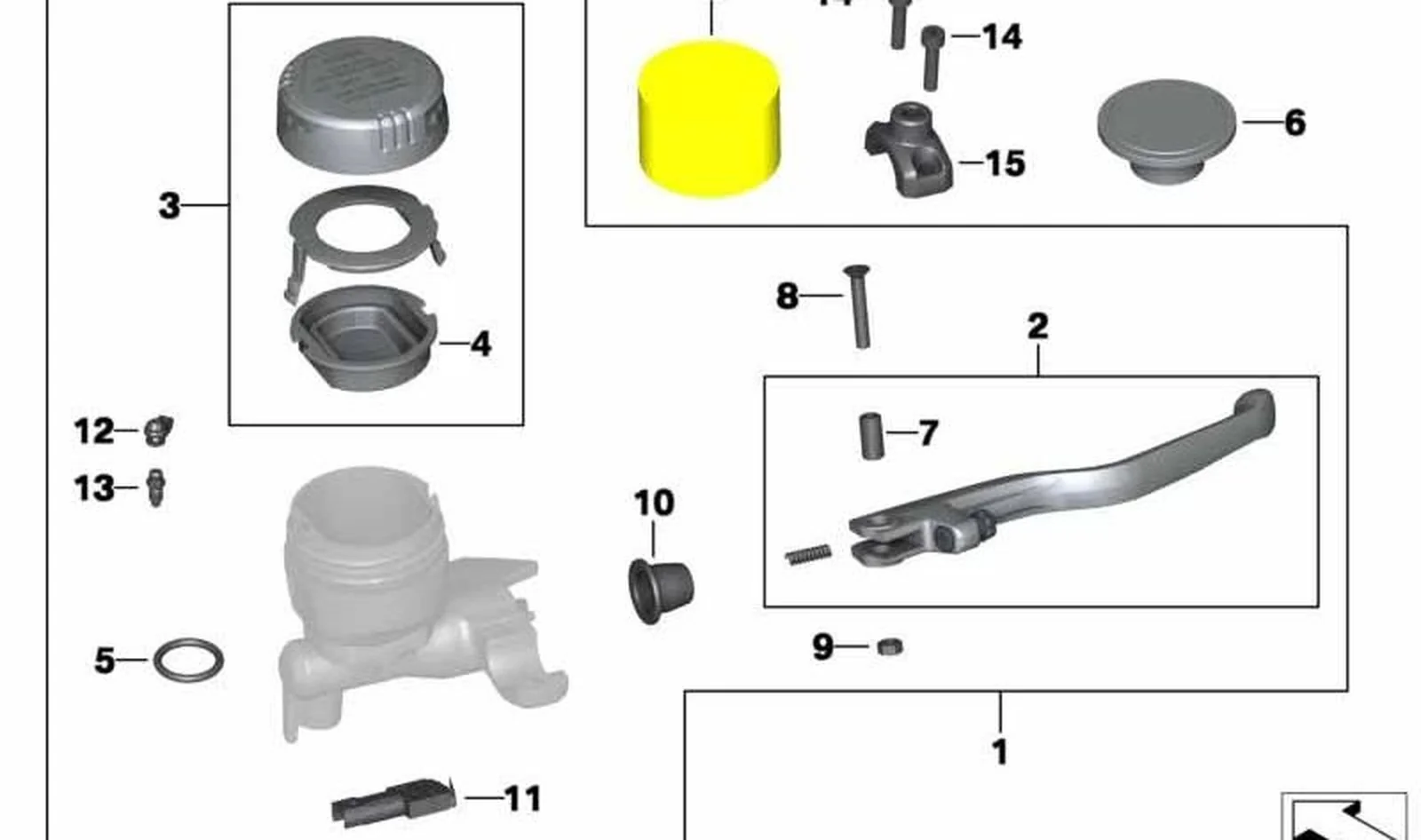 Abrazadera de sujeción para espejo OEM 32727673917 para BMW R1200GS, F800GS, K1200R, F650GS... y más. Original BMW Motorrad.