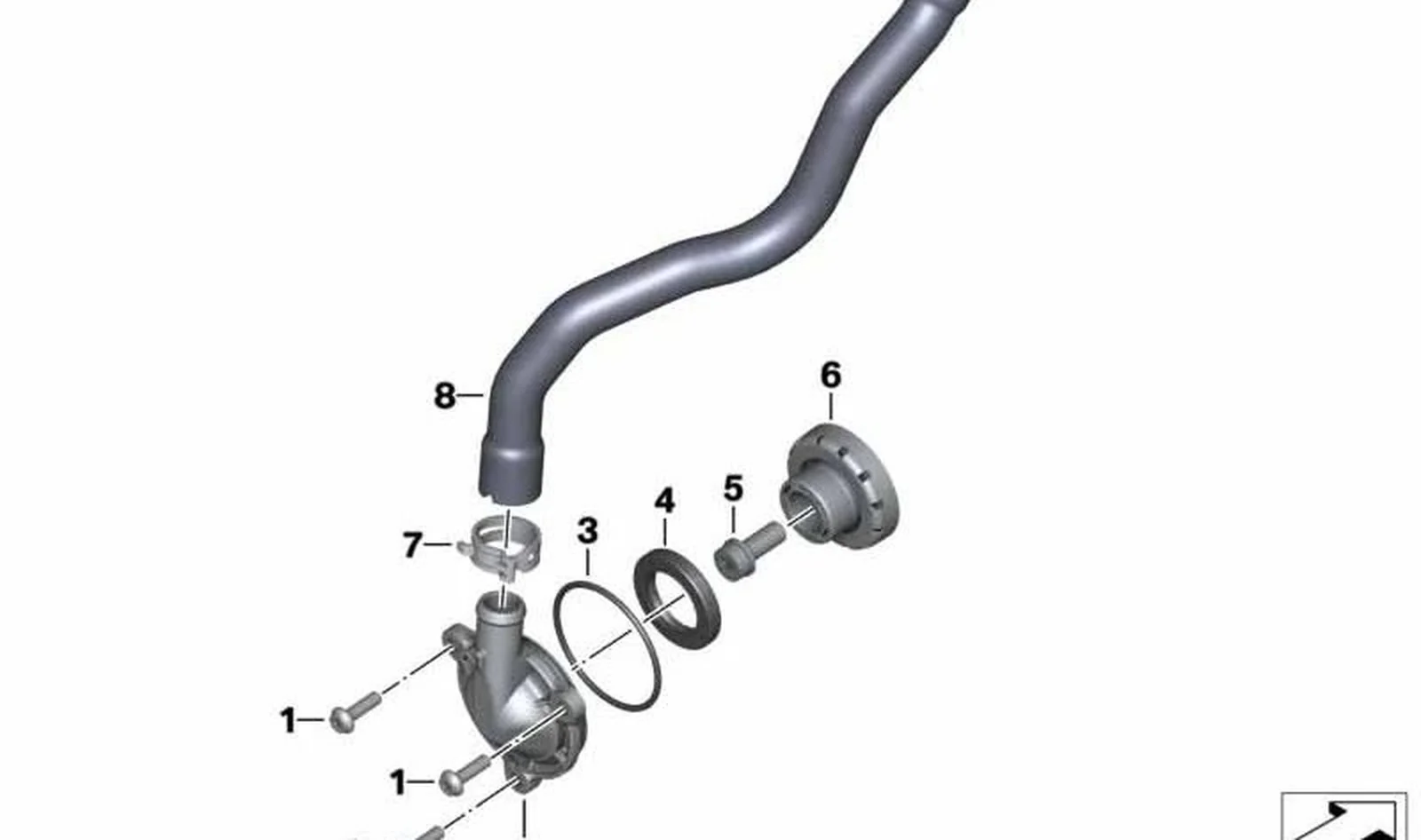 Abrazadera tubo flexible OEM 11157679174 para BMW Motorrad R1200GS, R1250GS, R nineT... y más. Original BMW Motorrad. - Image 3