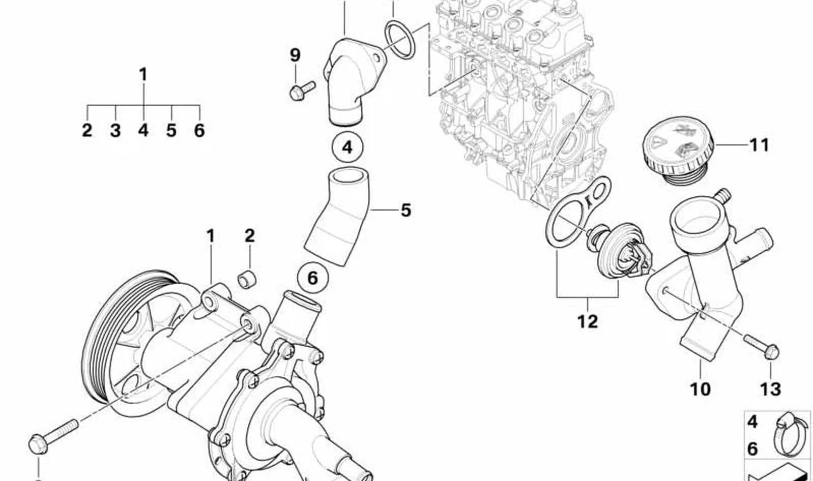 Abrazadera tubo flexible OEM 11511487259 para MINI R50 Cooper, R50 One, R52 Cooper... y más. Original MINI.