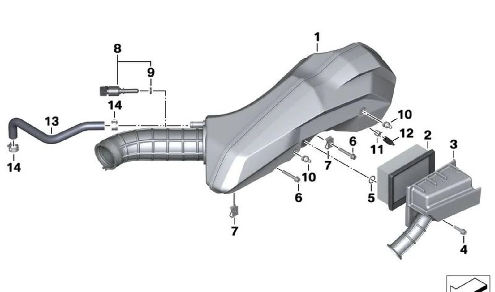 Acoplamiento Snap-Lock OEM 11148552449 para BMW Motorrad C 400 GT, C 400 X. Original BMW Motorrad.