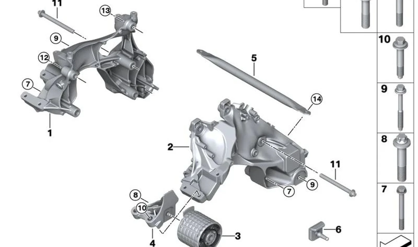 Adaptador izquierdo OEM 22119485641 para BMW iX I20 xDrive50, M60, xDrive45, xDrive60, M70 xDrive. Original BMW.