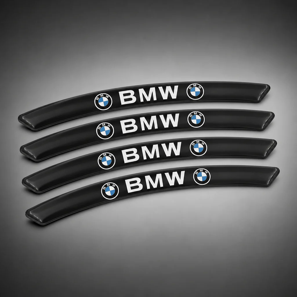 Adhesivos para llantas BMW (adhesivo llanta) set de 4 en negro y plateado - Image 5