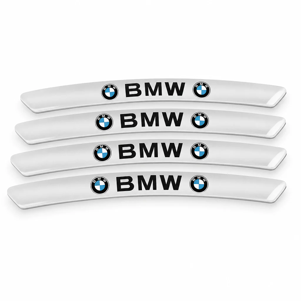 Adhesivos para llantas BMW (adhesivo llanta) set de 4 en negro y plateado - Image 6