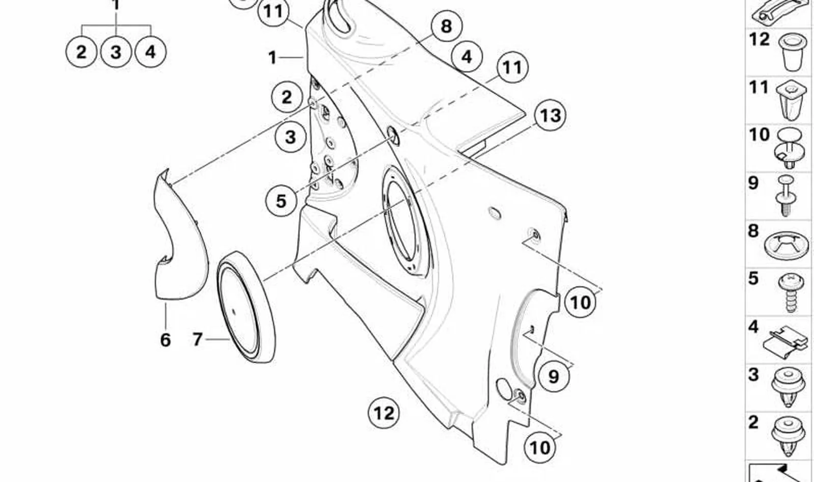 Adorno revestimiento lateral trasero derecho Piano Black OEM 51437222138 para MINI R56, R56 LCI, Cabrio R57, R57 LCI. Original MINI.