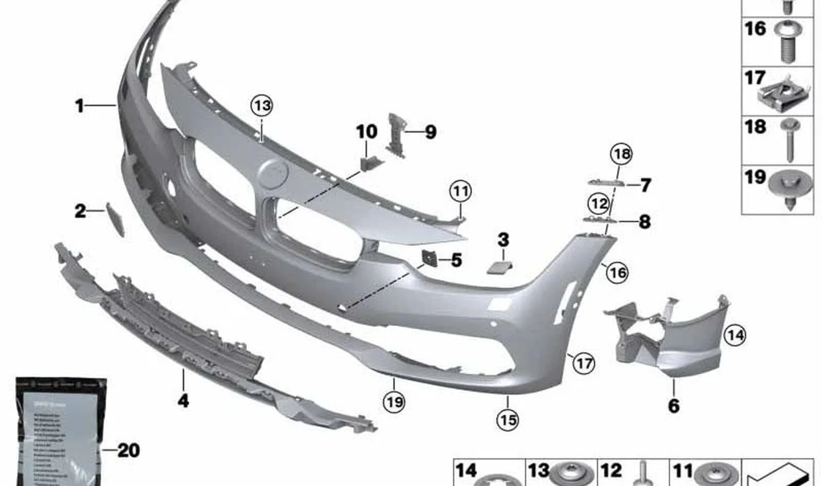 Adorno tobera inyección imprimado izquierdo OEM 51117427669 para BMW Serie 3 F30 LCI, F31 LCI. Original BMW. - Image 4