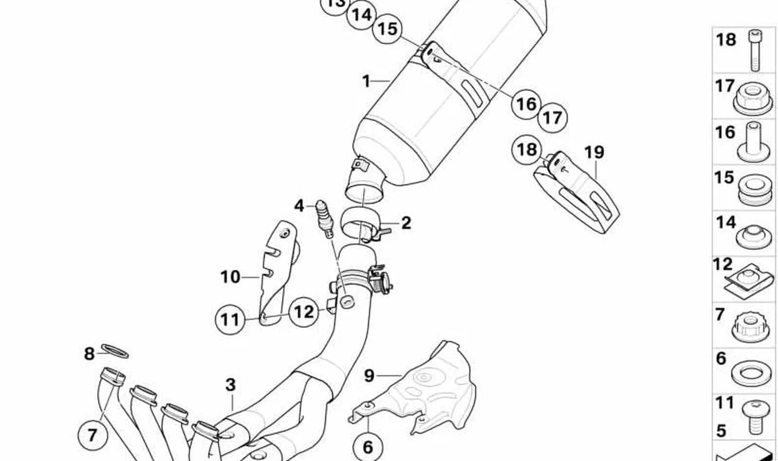 Adorno tubo de ingreso OEM 18217713440 para motos BMW K1300S, K1300R. Original BMW Motorrad.