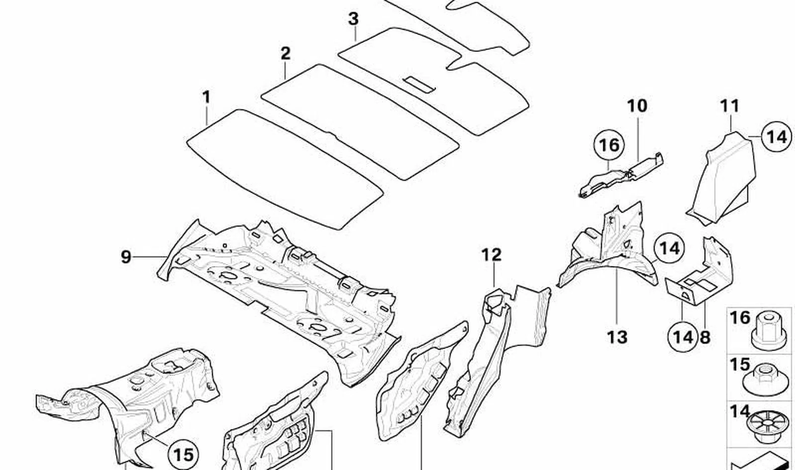 Aislamiento insonoro puerta trasera izquierda OEM 51483335027 para BMW X3 E83 (2003-2010). Original BMW. - Image 6