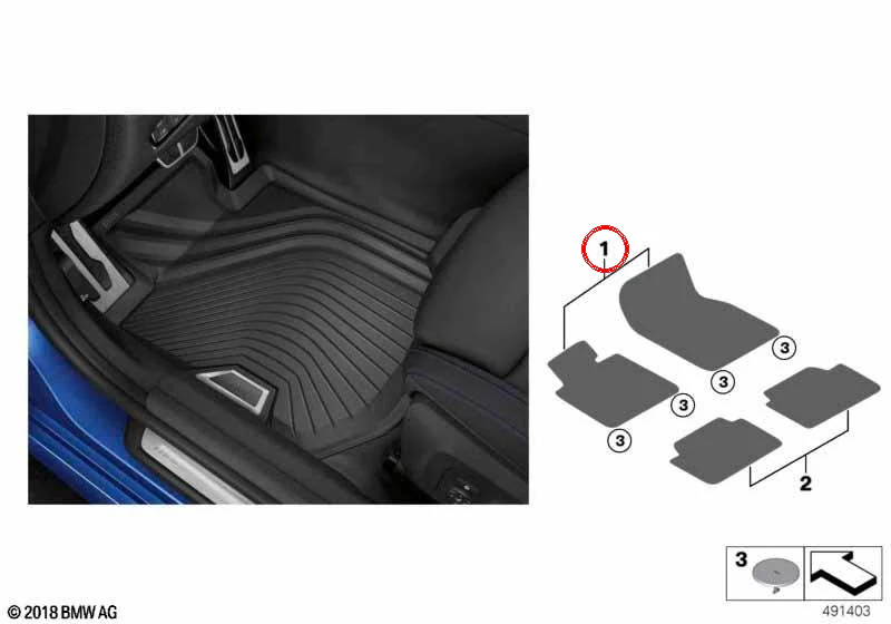 Alfombrillas todo clima delanteras OEM 51472461168 para BMW G20, G80, G28, G21, G81, G22, G82, G23, G83... y más. Original BMW. - Image 6