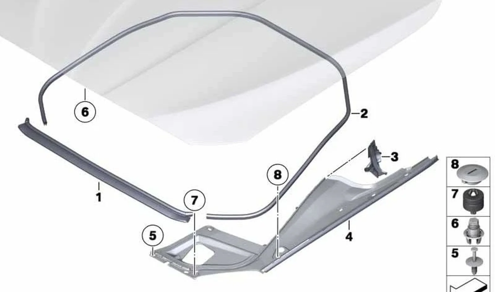 Alojamiento de junta delantera izquierda OEM 51767019803 para BMW Serie 5 F10, F11, F10 LCI, F11 LCI. Original BMW. - Image 4