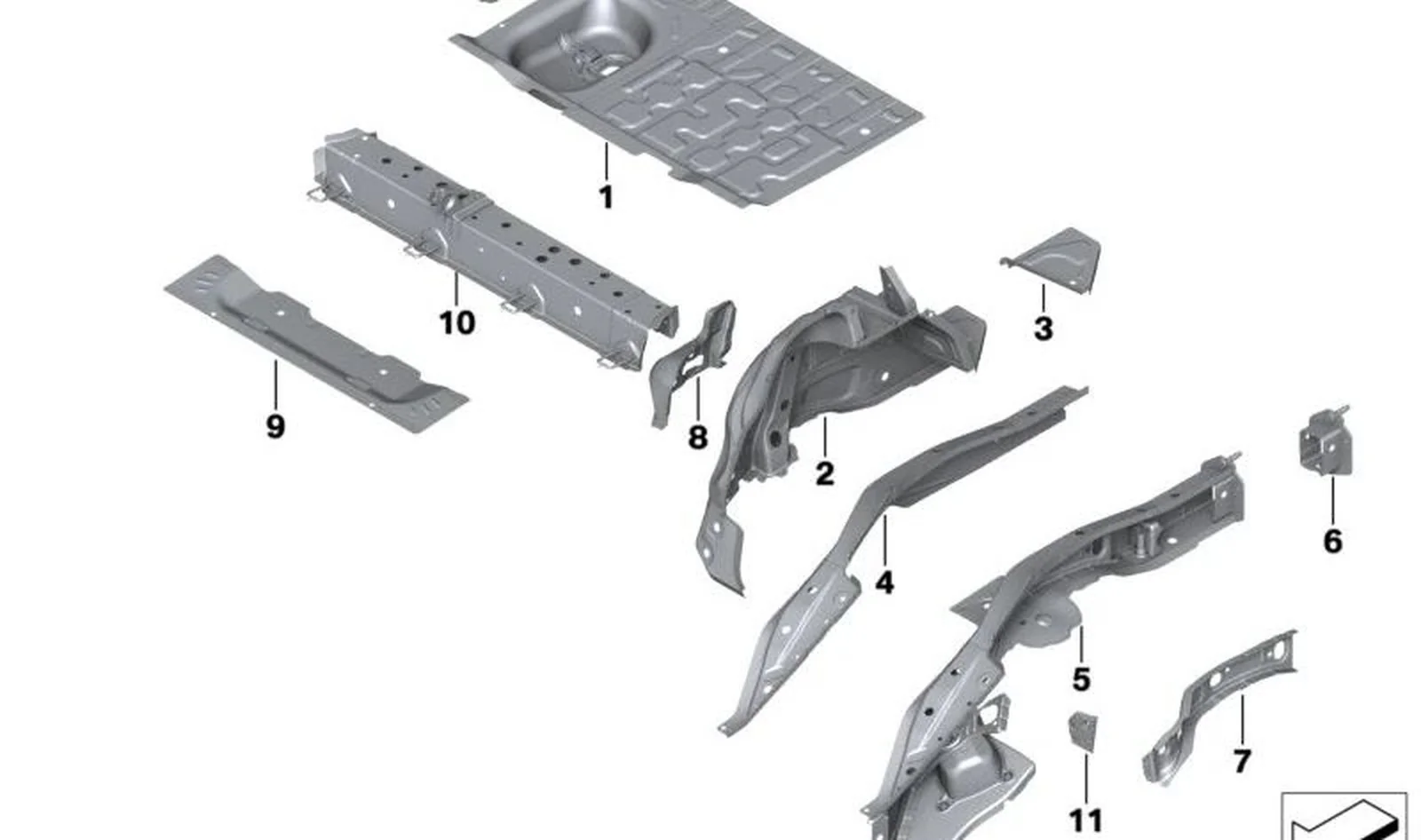 Alojamiento respaldo asiento trasero derecho OEM 41007408764 para MINI F55, F55 LCI, F65. Original MINI.
