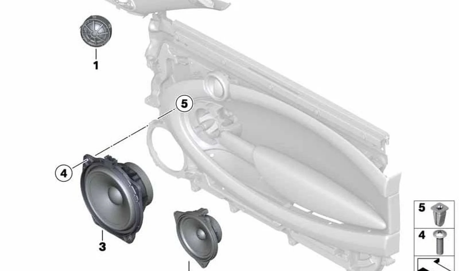 Altavoz tonos medios/Woofer Stereo OEM 65123450757 para MINI R56, Clubman R55, Cabrio R57, Coupé R58, Roadster R59... y más. Original MINI. - Image 3