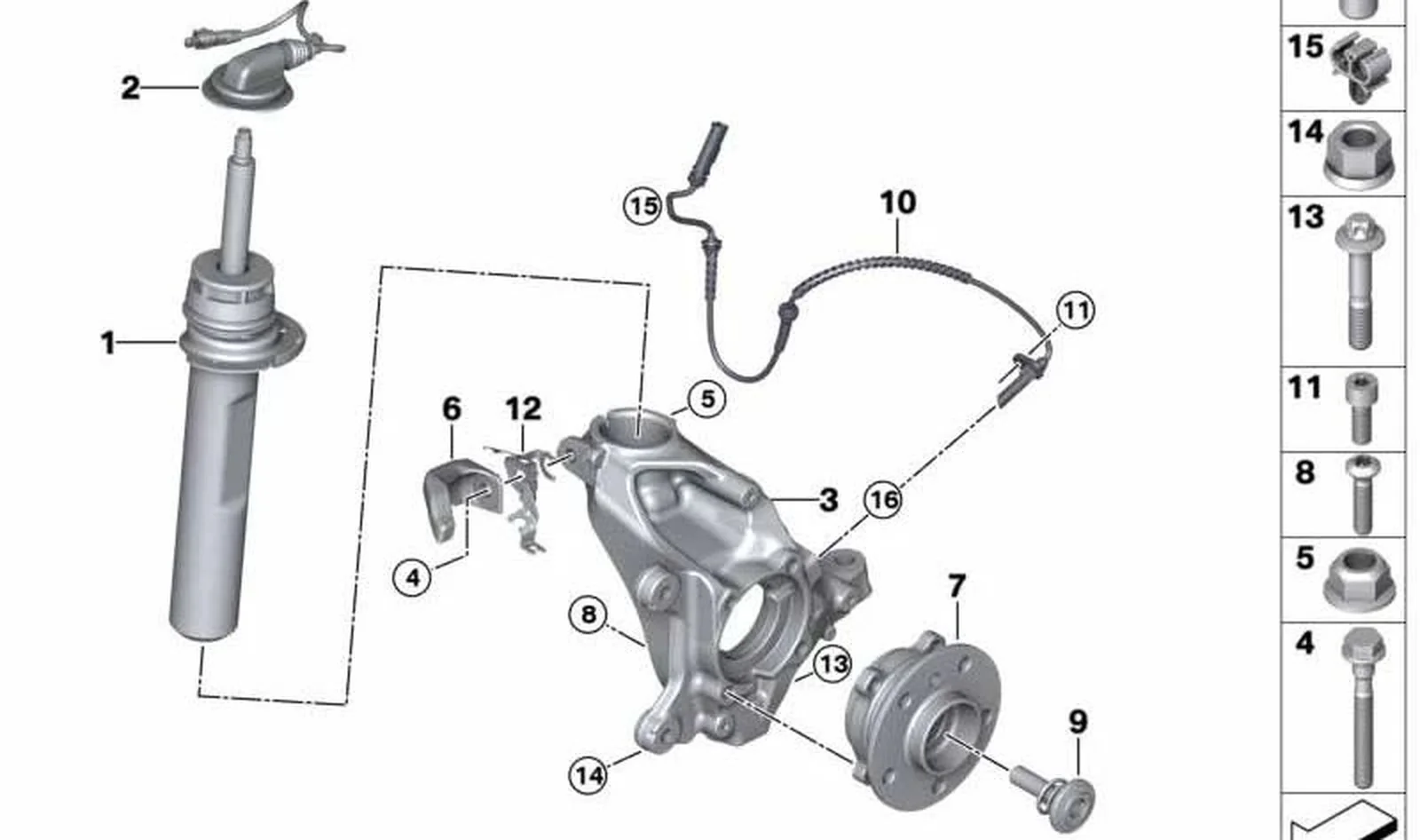Amortiguador delantero izquierdo OEM 37106861289 para MINI F57 Cabrio, Cooper... y más. Original MINI. - Image 2