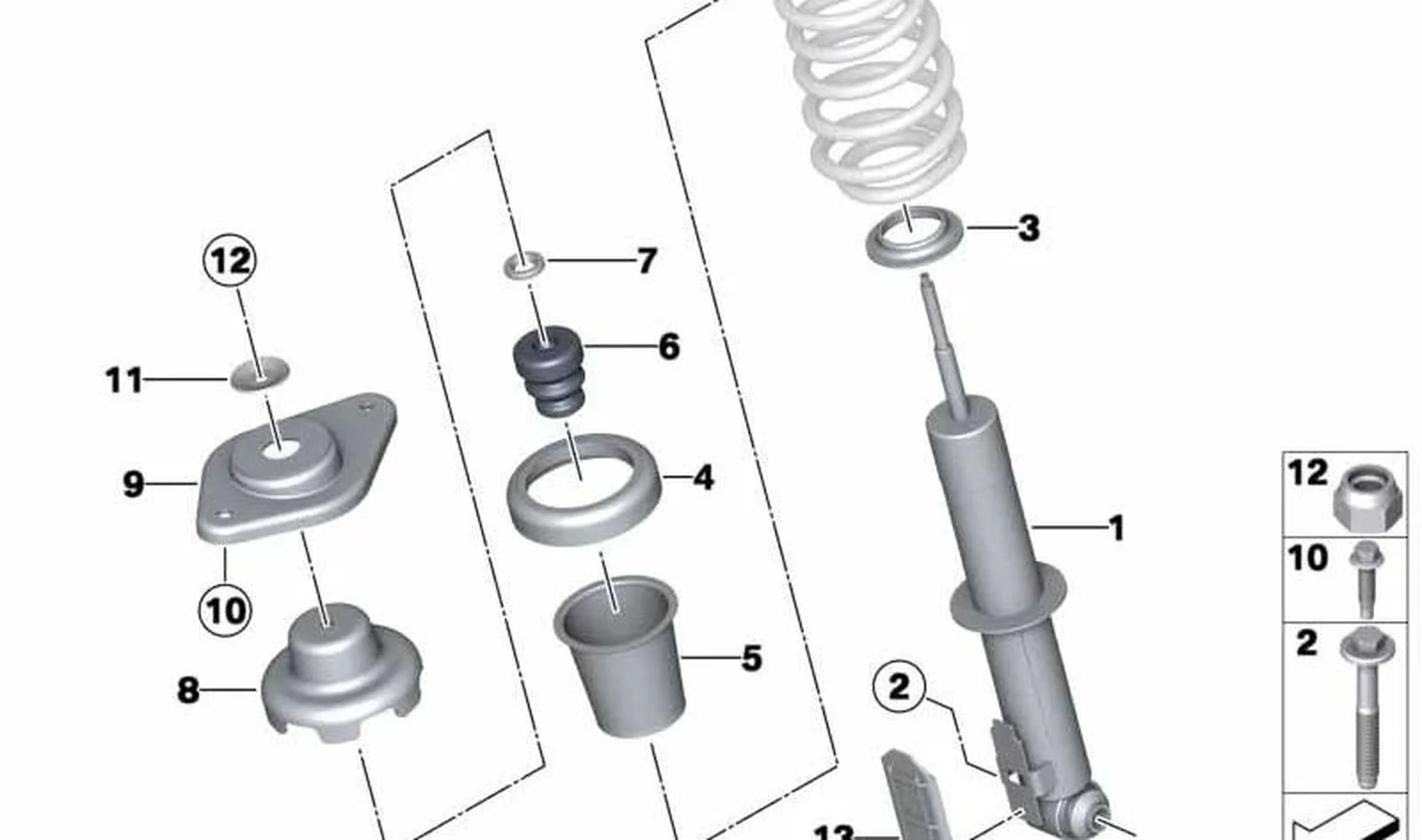 Amortiguador trasero OEM 33506851235 para MINI R56, R56 LCI, Clubman R55, Cabrio R57, Coupé R58... y más. Original MINI. - Image 5