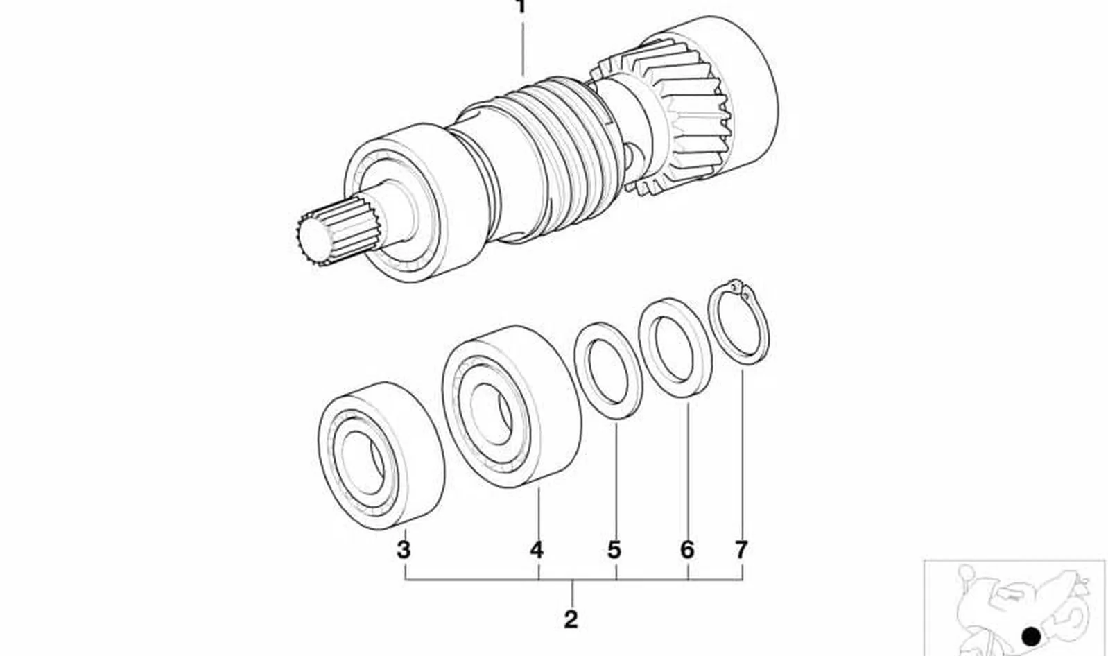 Anillo de seguridad OEM 23121340807 para motos BMW R1100GS, R1100R, R1100RS, R1100RT, R850GS, R850R, R850RT. Original BMW Motorrad.
