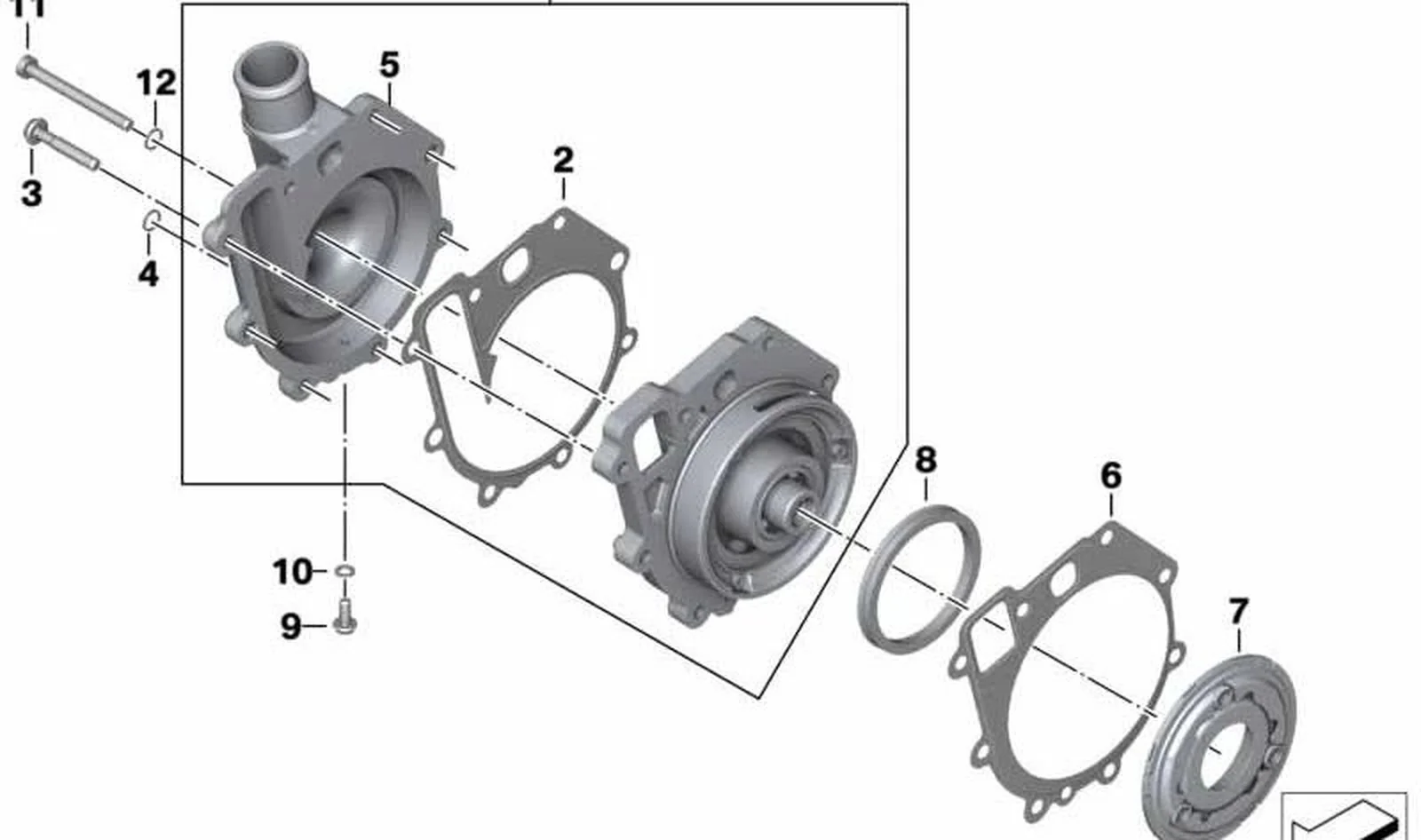 Anillo obturador bomba de líquido refrigerante OEM 07119963017 para motos BMW F 750 GS, F 800 GS, F 850 GS, F 900 GS, F 850 GS Adventure, F 900 GS Adventure, F 900 R, F 900 XR... y más. Original BMW Motorrad.