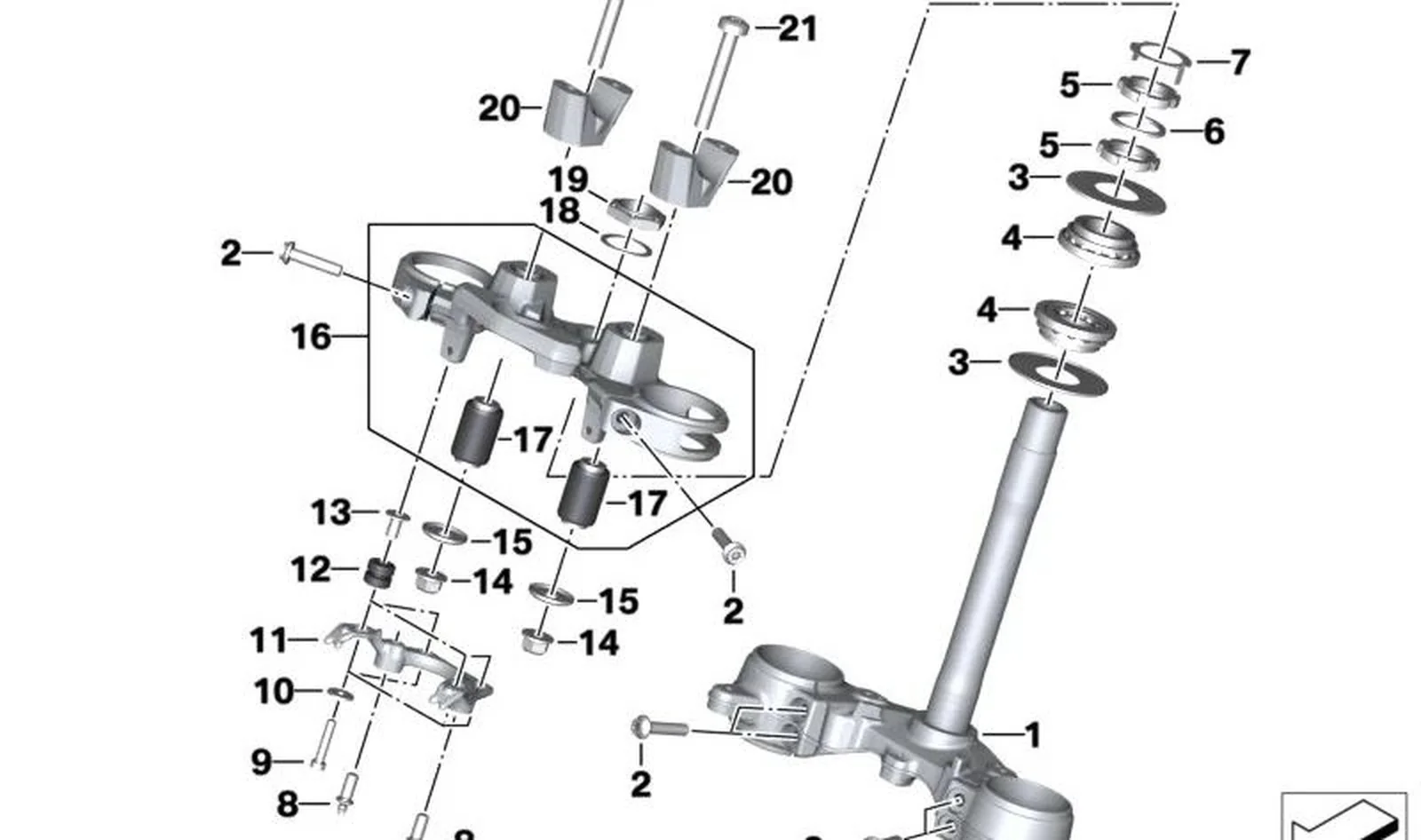 Arandela de goma OEM 31428532384 para motos BMW R nineT, R nineT Pure, S 1000 RR, M 1000 R... y más. Original BMW Motorrad.