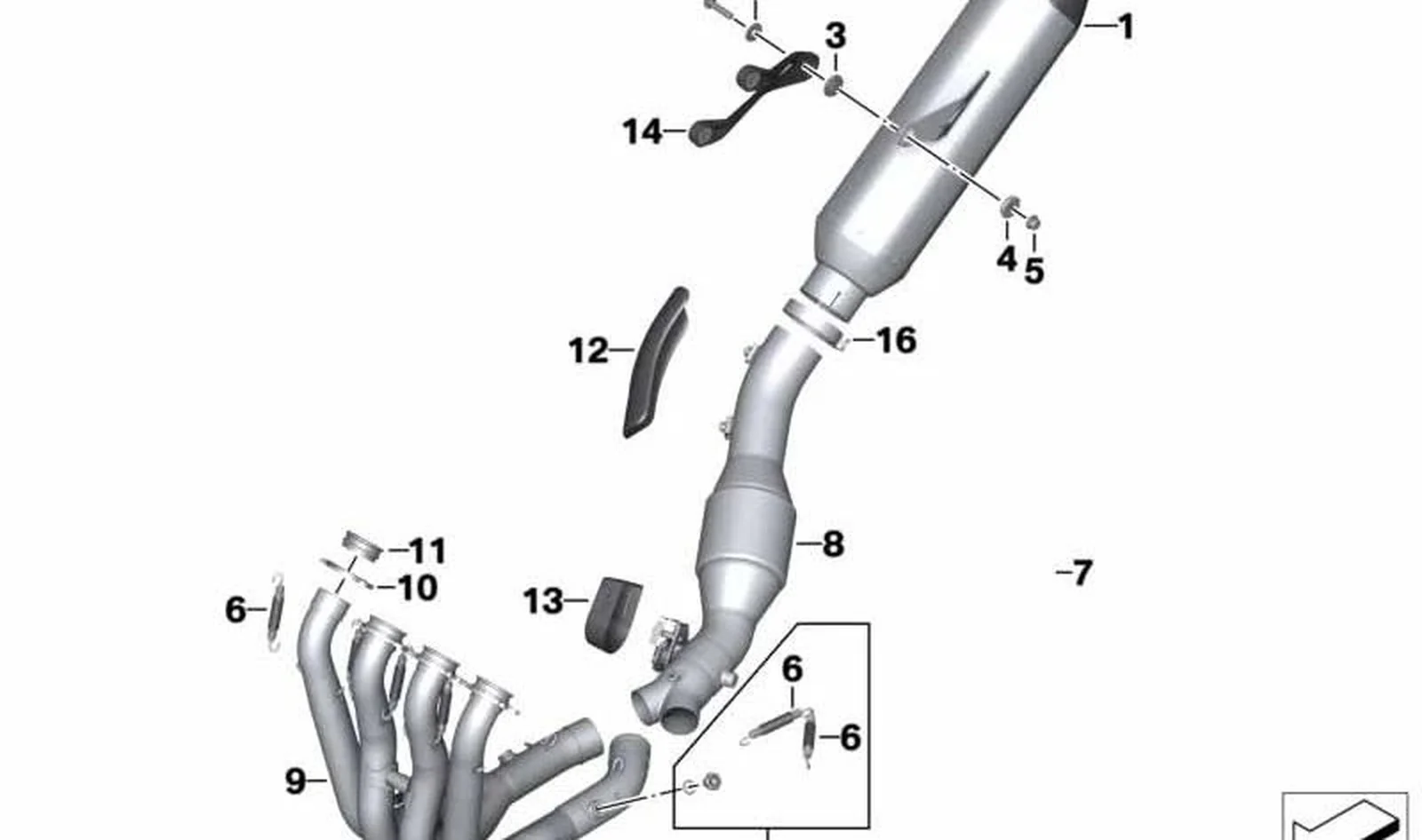 Arandela de presión OEM 18217712797 para motos BMW F 700 GS, F 800 GS, S 1000 RR... y más. Original BMW Motorrad.
