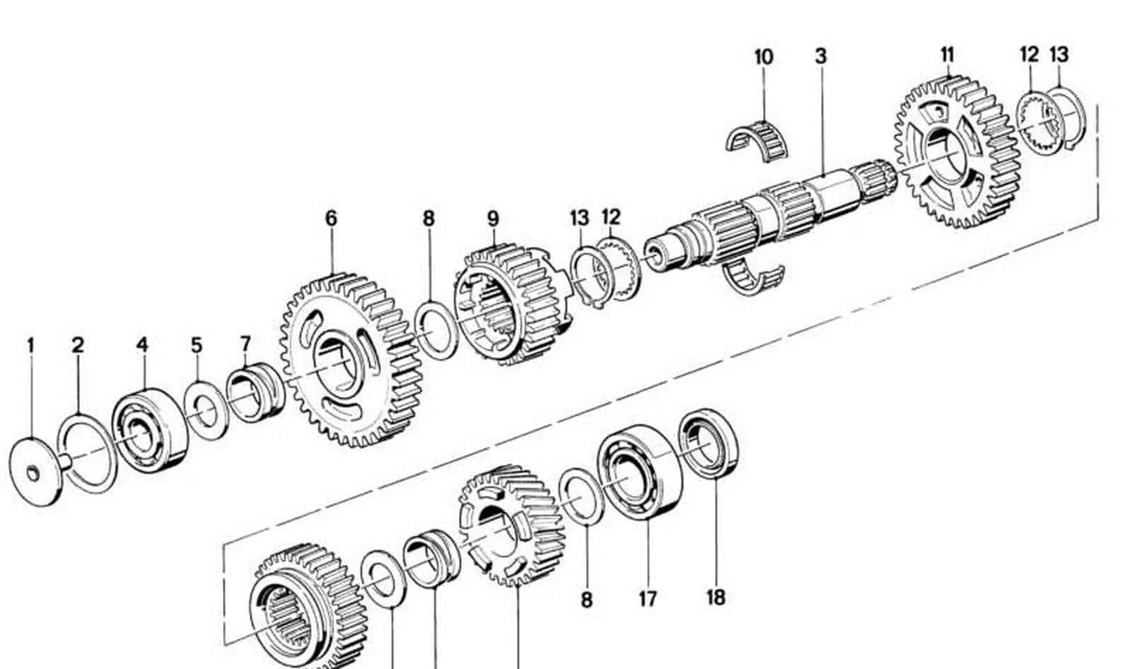 Arandela distanciadora OEM 23111341431 para motos BMW K75, K1, K100, R1100GS, R1100RT... y más. Original BMW Motorrad.
