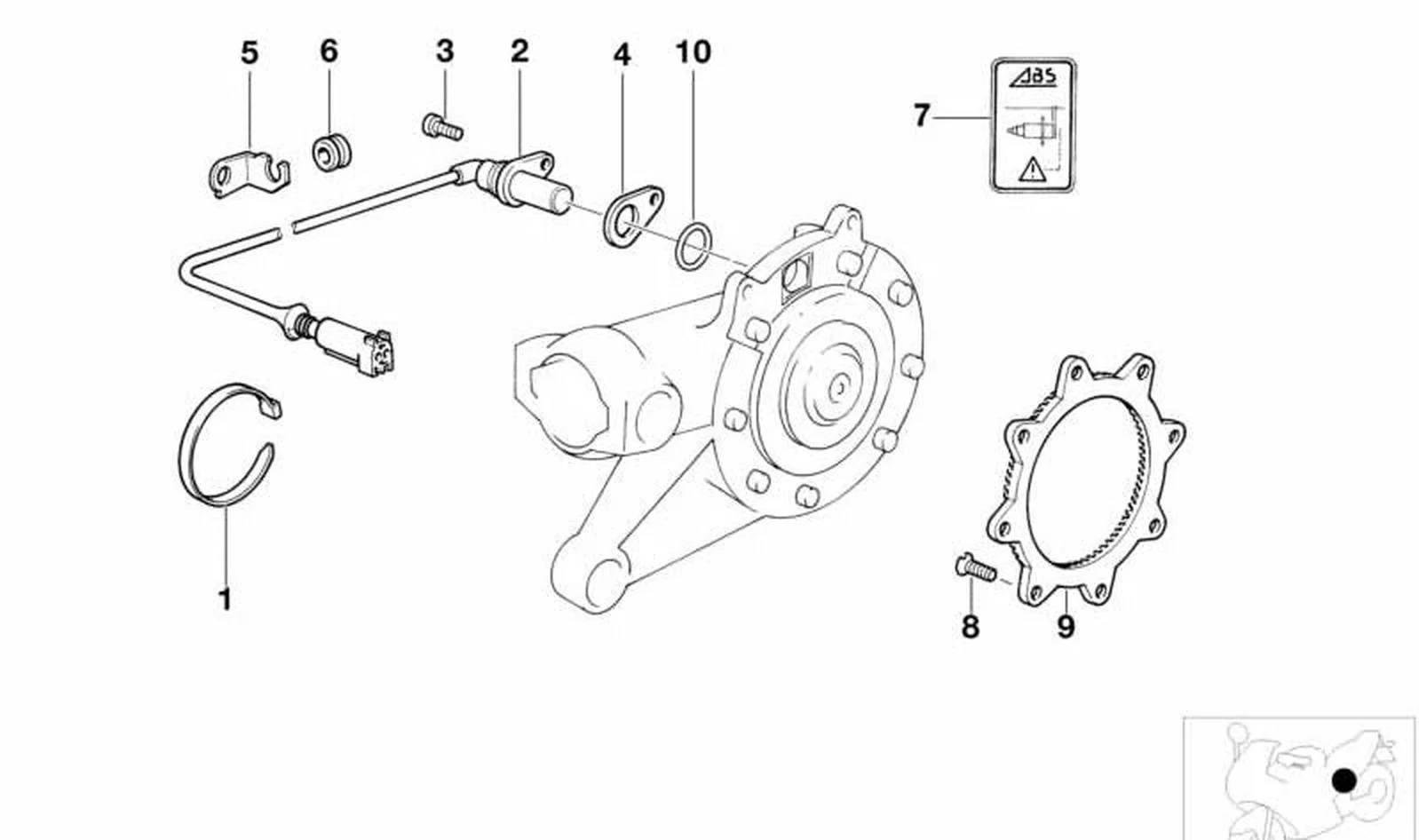 Arandela distanciadora OEM 34512314855 para motos BMW R1100GS, R850R, R1150GS, R1200C... y más. Original BMW Motorrad.