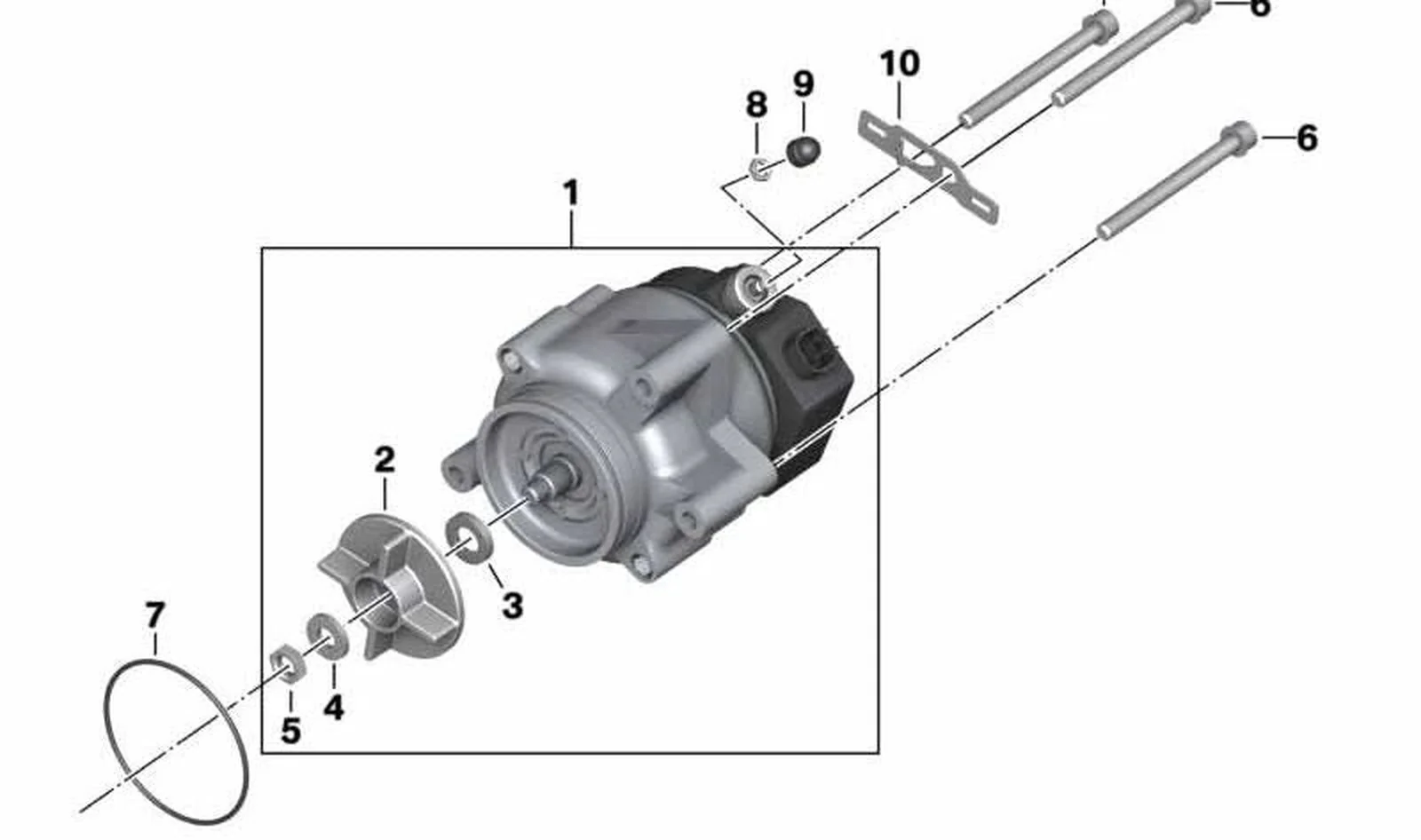 Arandela OEM 11267686302 para motos BMW K1200S, K1300S, K1200R, K1300R, K1600GT... y más. Original BMW Motorrad.
