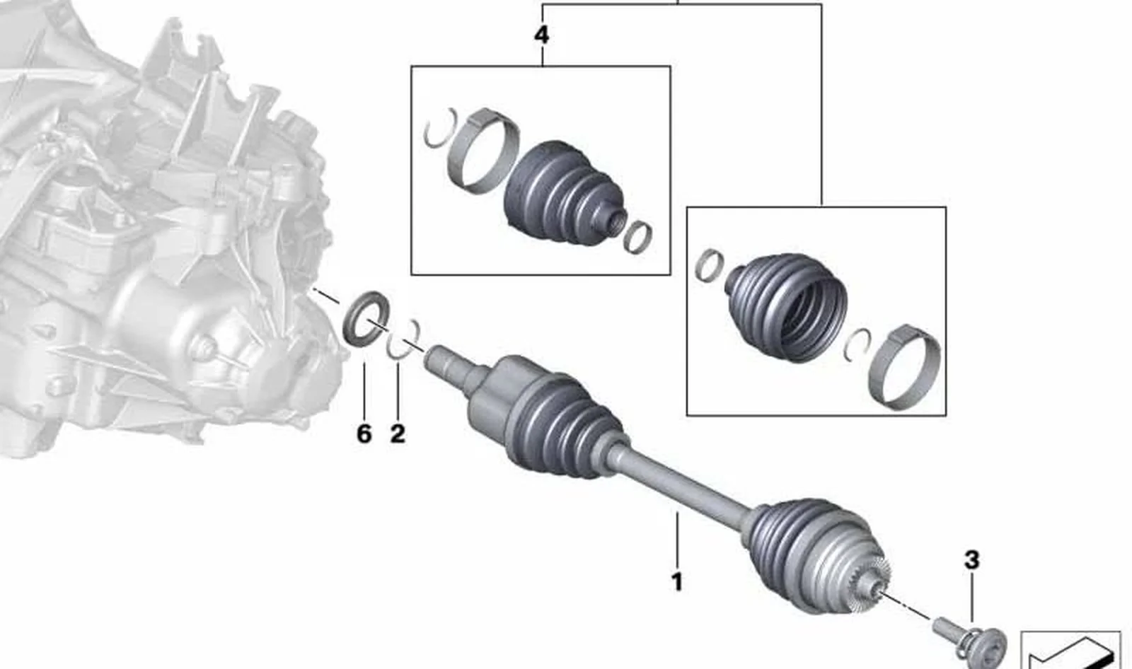 Árbol de salida izquierdo OEM 31605A2E037 para MINI F55, F56, F54, F57. Original MINI. - Image 4