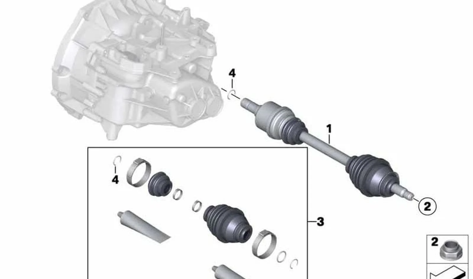 Árbol de salida izquierdo OEM 31608605469 para MINI R56, R56 LCI, Clubman R55, Cabrio R57, Coupé R58, Roadster R59... y más. Original MINI. - Image 4