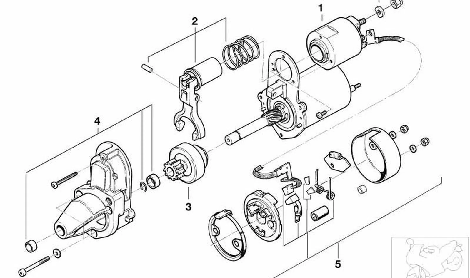 Arrancador de engranaje OEM 12412306239 para motos BMW R 1100 GS, R 1150 GS, R 850 R, R 1200 C... y más. Original BMW Motorrad.