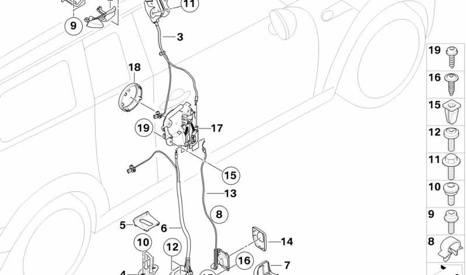 Asidero de puerta Clubdoor OEM 51227318300 para MINI Clubman R55, R55 LCI. Original MINI. - Image 4
