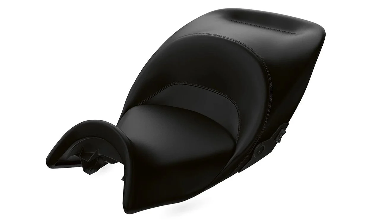 Asiento alto de una pieza negro 780 mm OEM 52539829802 para motos BMW K 1600 GT y K 1600 GTL (K48) desde 10/2021. Original BMW Motorrad.