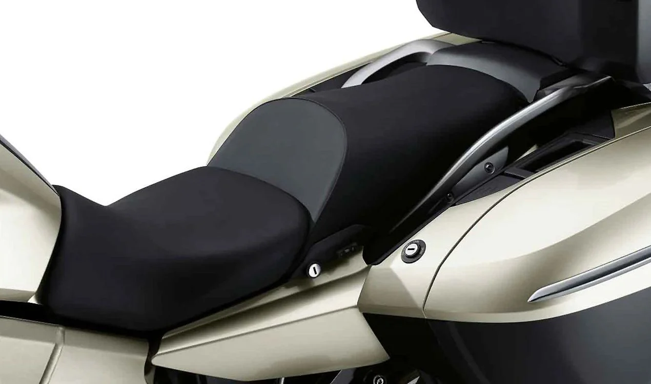 Asiento del conductor bajo negro OEM 52537712118 para motos BMW K 1600 GT y K 1600 GTL, regulable en altura. Original BMW Motorrad