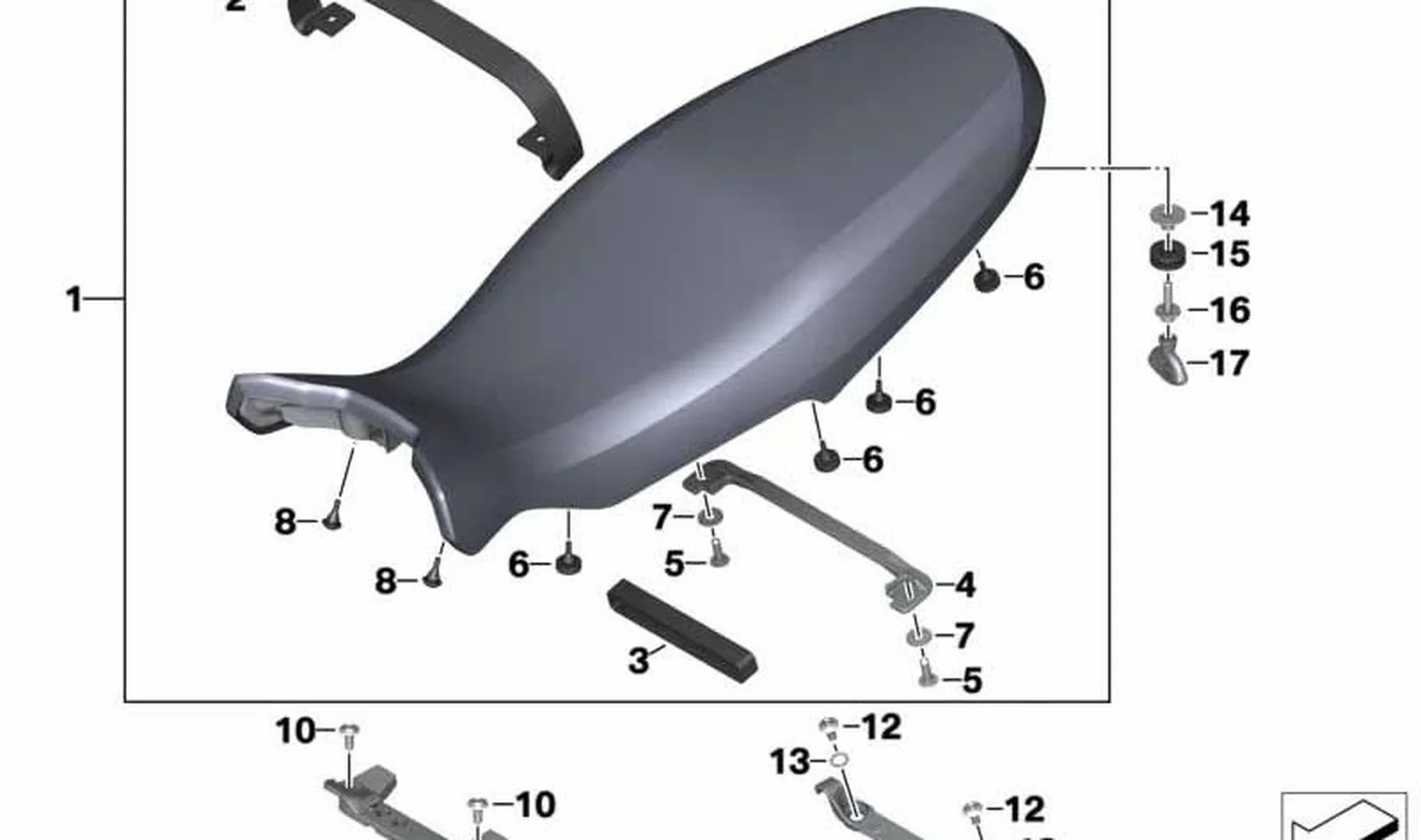 Asiento Urban Yellow Black OEM 52531542174 para BMW Motorrad R nineT Urban G/S K33. Original BMW Motorrad.