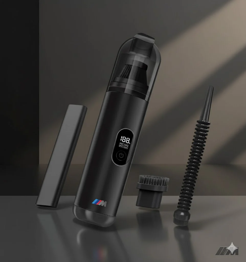 Aspirador inalámbrico (aspirador de coche) 2 en 1 con soplador 17 000 Pa USB-C para BMW