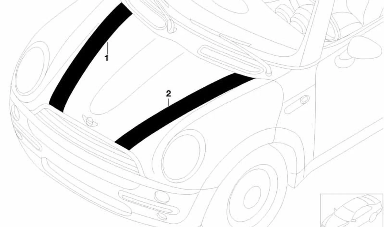 Bandas decorativas derecha OEM 51147039692 para MINI R52, R53. Original MINI. - Image 4