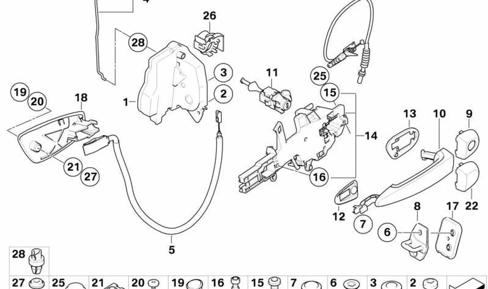 Barra de accionamiento puerta delantera izquierda OEM 51217119599 para BMW Serie 3 E92, E93, E92 LCI, E93 LCI. Original BMW. - Image 3