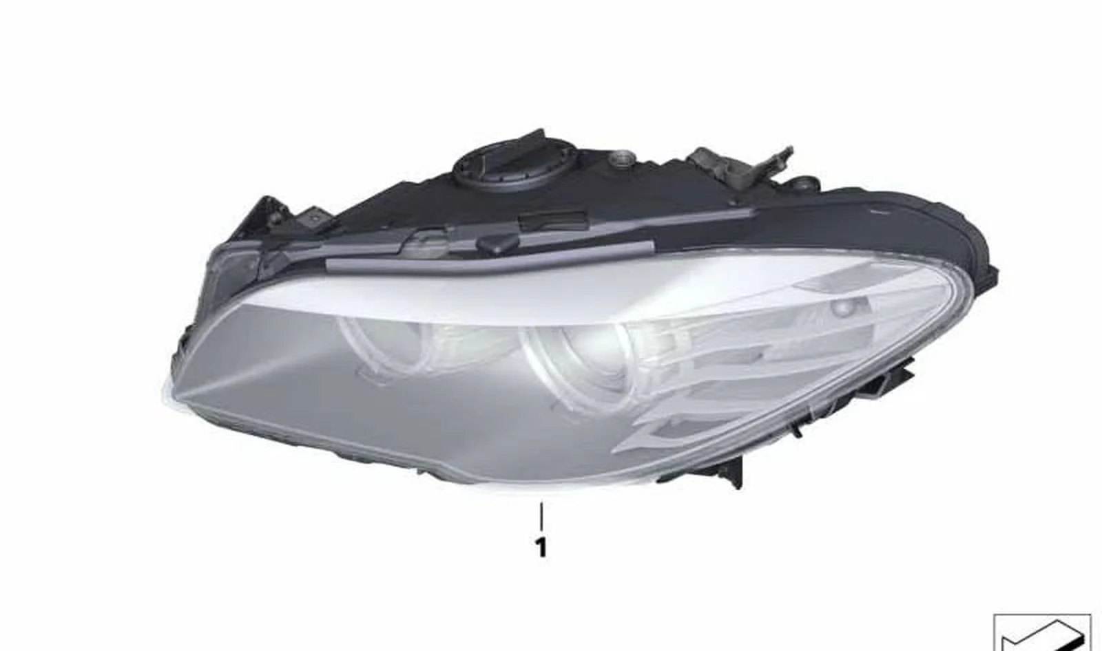 Bifaro Bi-xenón derecho OEM 63117343912 para BMW Serie 5 F10, F11, F10 LCI, F11 LCI. Original BMW.