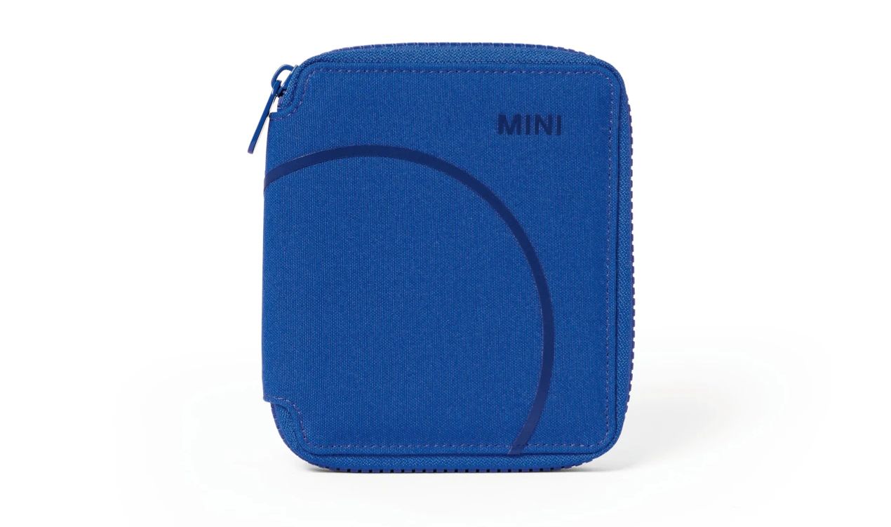 Billetero MINI con estampado de contorno color Blazing Blue OEM 80215B320C0 válido para MINI Original MINI