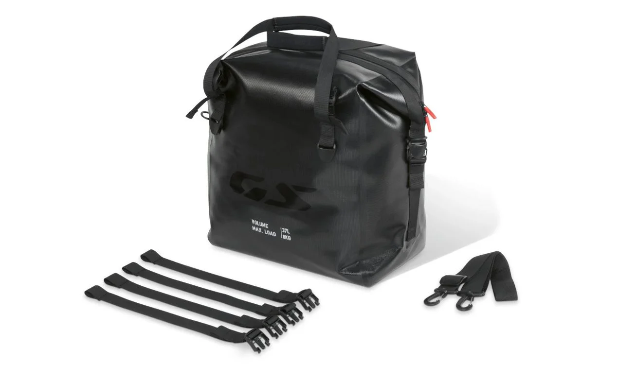 Bolsa interior impermeable para top case pequeño de aluminio negro OEM 77435B30A80 para motos BMW R 1300 GS Adventure. Original BMW Motorrad.