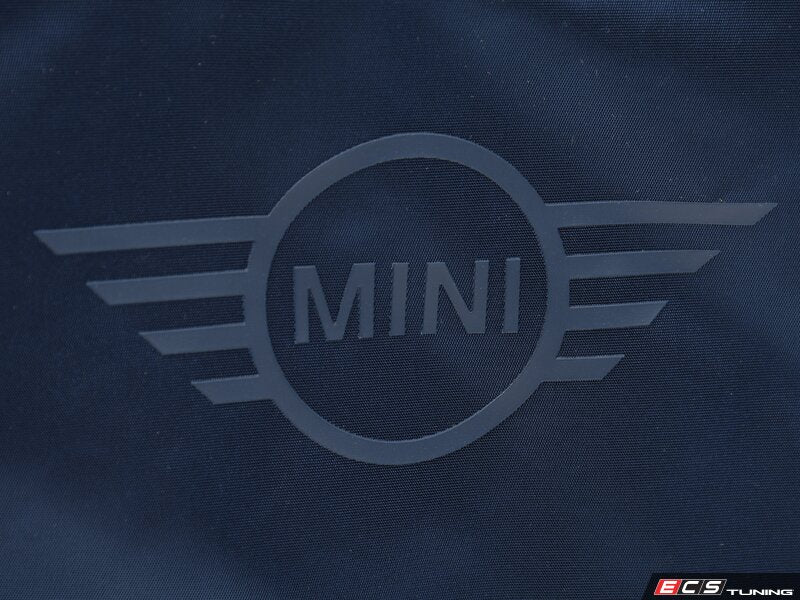 Bolsa tipo pouch con cremallera MINI Soft Wing Logo índigo/plata OEM 80225B320D5 para MINI. Original MINI. - Image 4