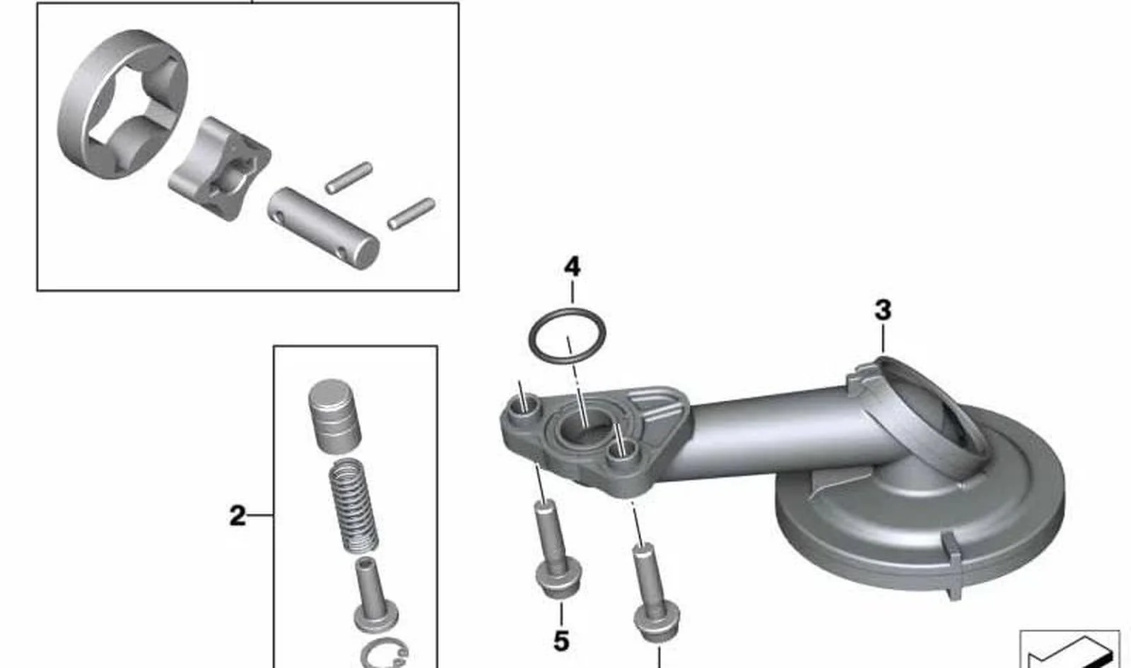 Bomba de aceite OEM 11418564330 para motos BMW G 310 R, G 310 GS, G 310 RR. Original BMW Motorrad.