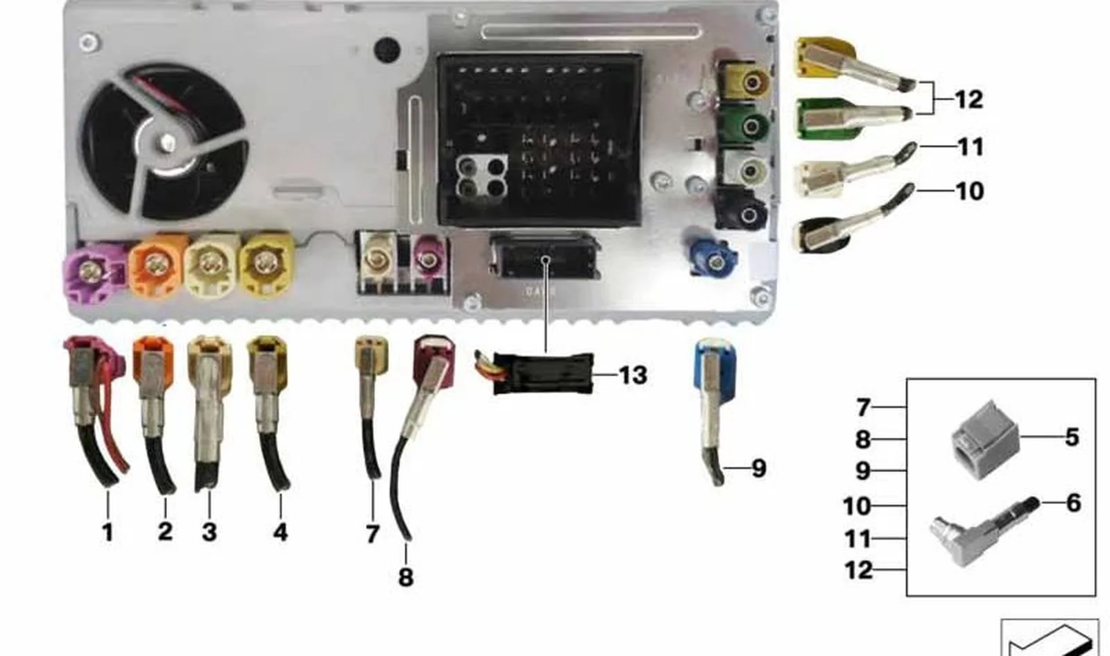 Cable de antena FM2 OEM 61126835850 para MINI F56, F55, Clubman F54, Cabrio F57, Countryman F60... y más. Original MINI.