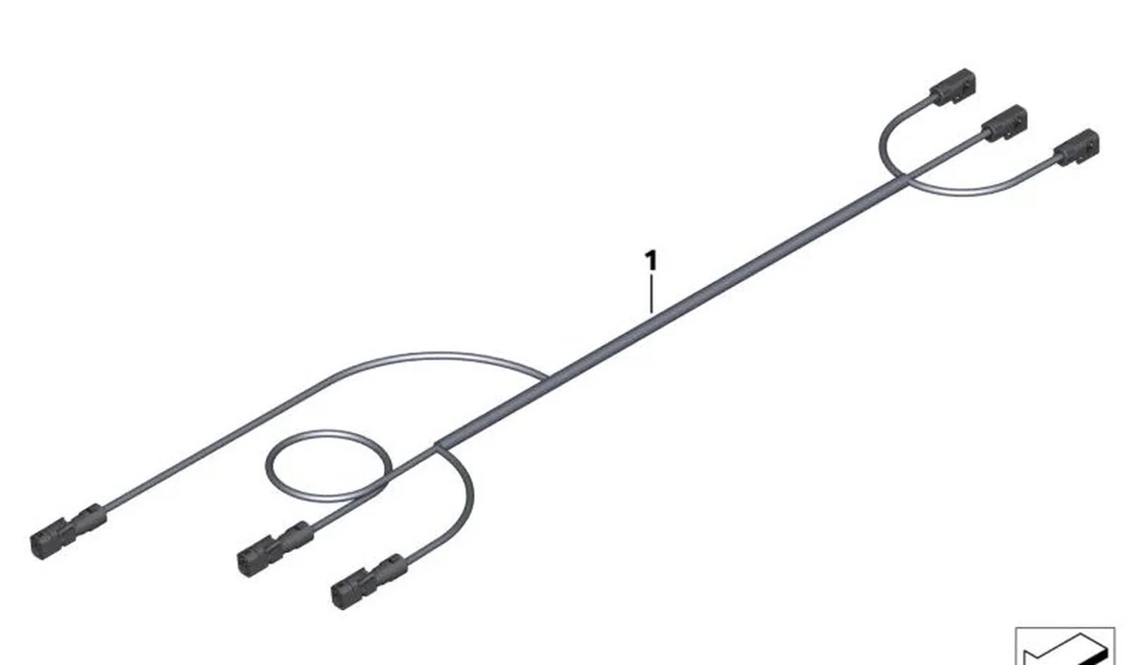 Cable de antena OEM 61127924544 para sistema de sonido en BMW Motorrad R1250RT, R1200RT. Original BMW Motorrad.