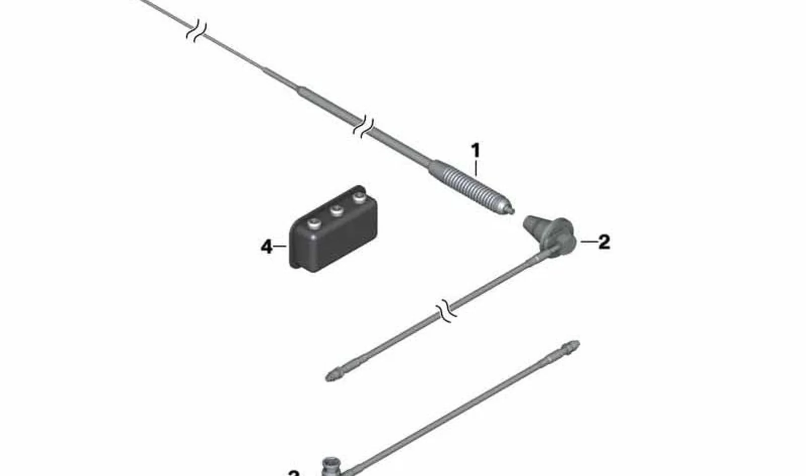 Cable de antena OEM 65218544578 para motos BMW R 1200 RT, R 1250 RT, R 900 RT. Original BMW Motorrad.