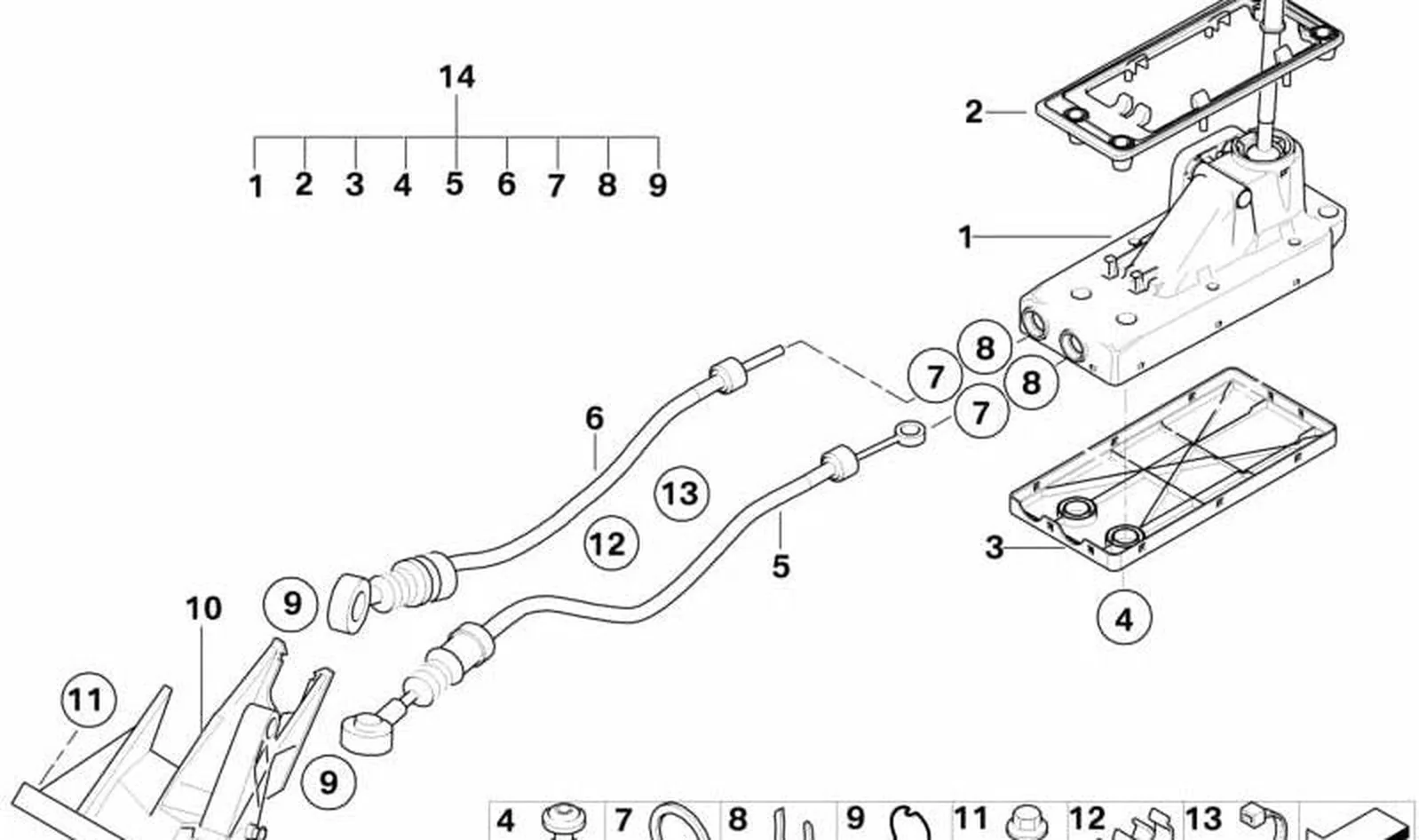 Cable de mando de árbol selector OEM 25117547371 para MINI R50, R52, R53. Original MINI. - Image 4