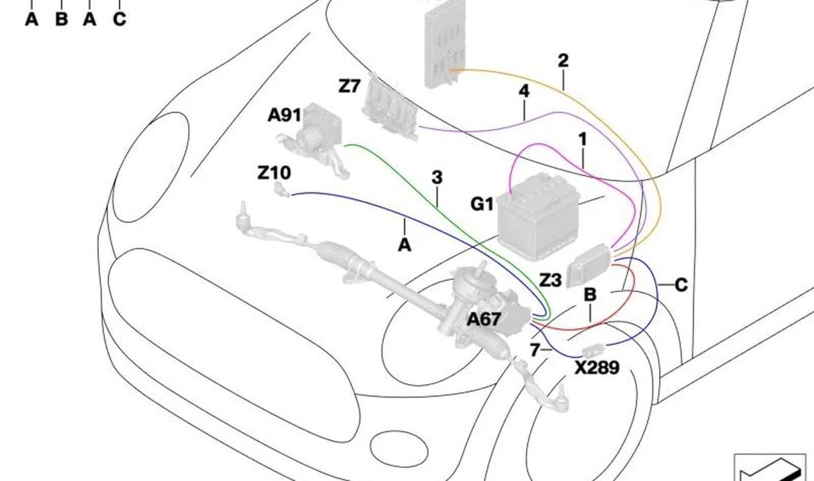 Cable de reparación EPS/DSC OEM 61129364715 para MINI F56, F55, Clubman F54, Cabrio F57... y más. Original MINI.