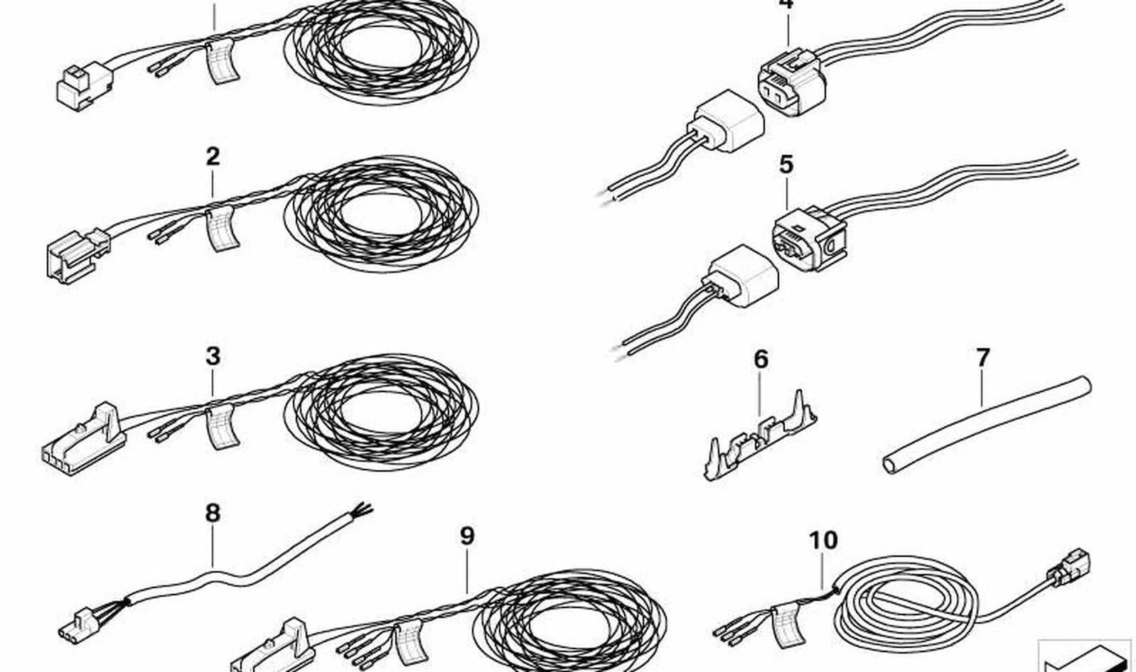 Cable de repuesto para borne de batería/mando OEM 61119147309 para MINI R50, R53, Cabrio R52. Original MINI.
