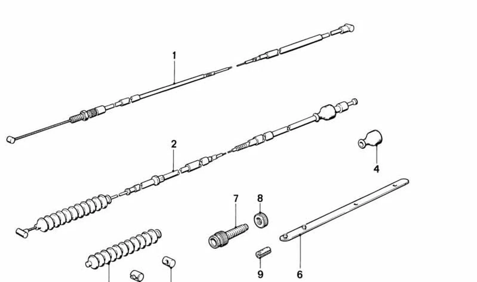 Cable del embrague OEM 32732324955 para motos BMW K1, K75, K100 RS, K1100 RS... y más. Original BMW Motorrad.