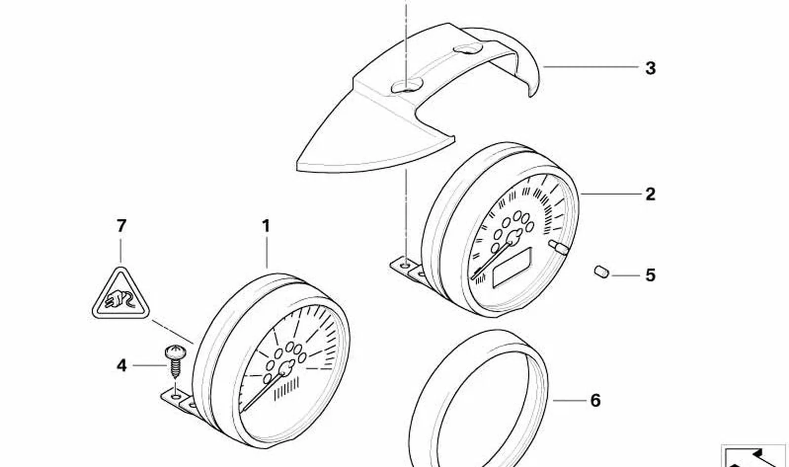 Caja de enchufe 7 polos OEM 61136901816 para MINI R50, R53, Cabrio R52. Original MINI.