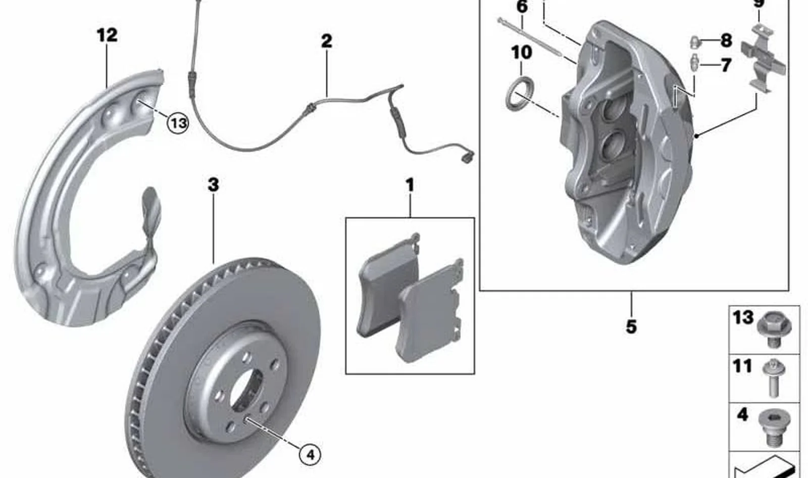 Caja de pinza de freno delantera derecha negra OEM 34106897364 para BMW Serie 7 G11 G12 LCI, Serie 8 G14, G15, G16… y más. Original BMW.